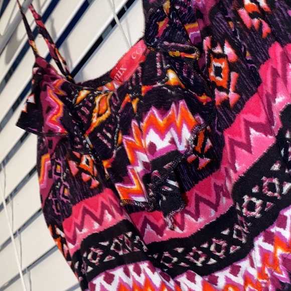 Black, Pink, Purple, Orange, and white Dress - Picture 2 of 4